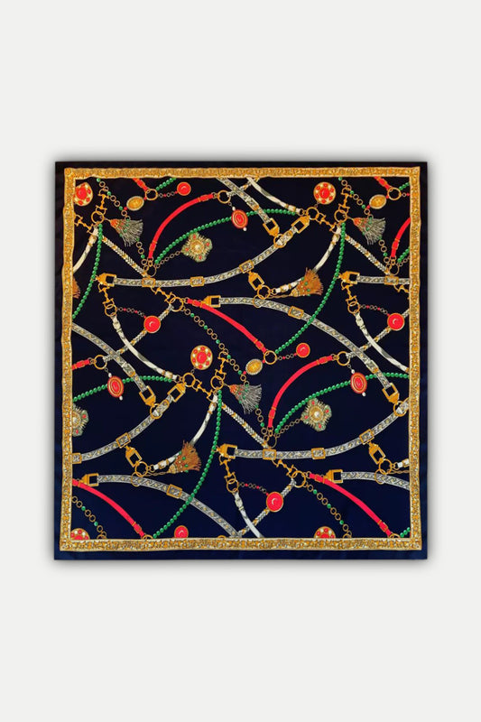 Luxuriöses Seidentuch 90 x 90 cm