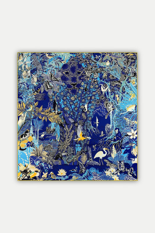 Luxuriöses Seidentuch 90 x 90 cm