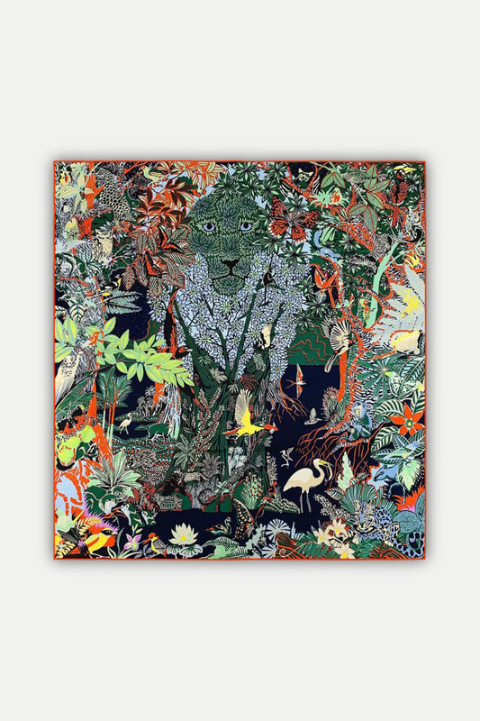 Luxuriöses Seidentuch 90 x 90 cm