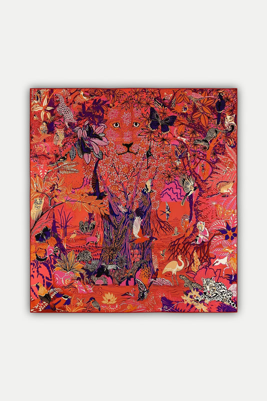 Luxuriöses Seidentuch 90 x 90 cm