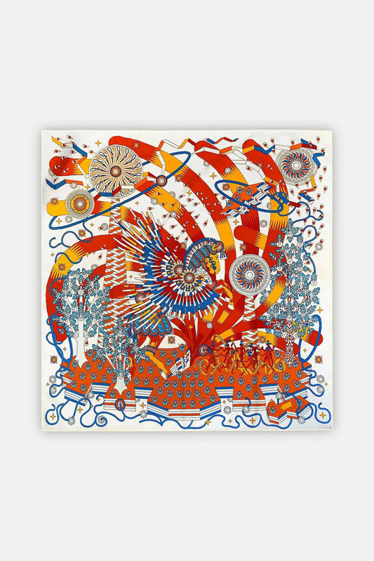 Luxuriöses Seidentuch 90 x 90 cm