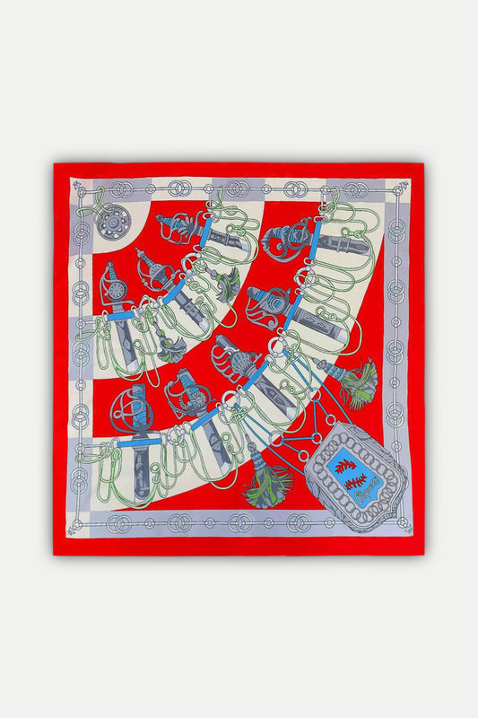 Luxuriöses Seidentuch 90 x 90 cm