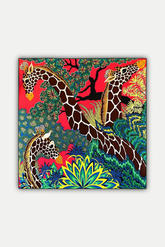 Luxuriöses Seidentuch 90 x 90 cm