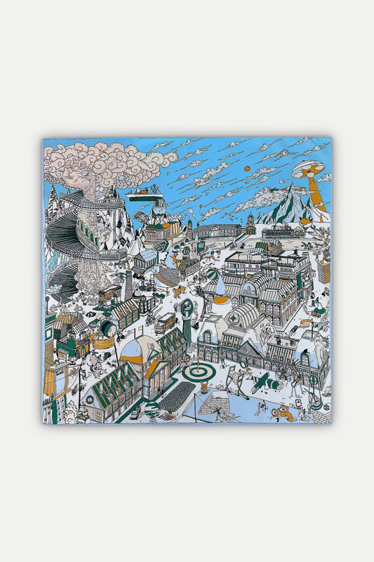 Luxuriöses Seidentuch 90 x 90 cm